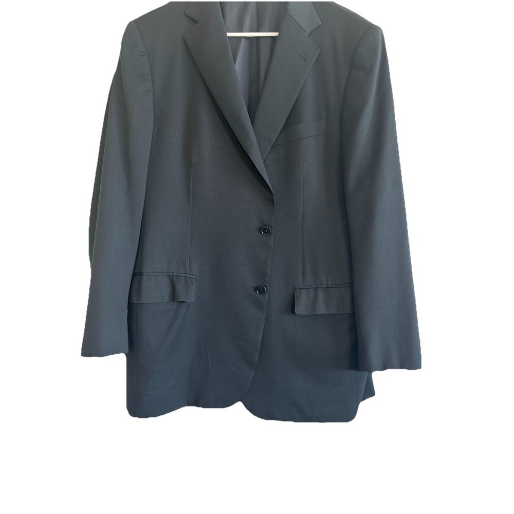 Ermenegildo Zegna Wool Blazer Jacket Mens US 48R  Navy Multiseason 2 Button